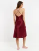 Women's Burgundy Satin Halterneck Night Dress sold by Threadbare