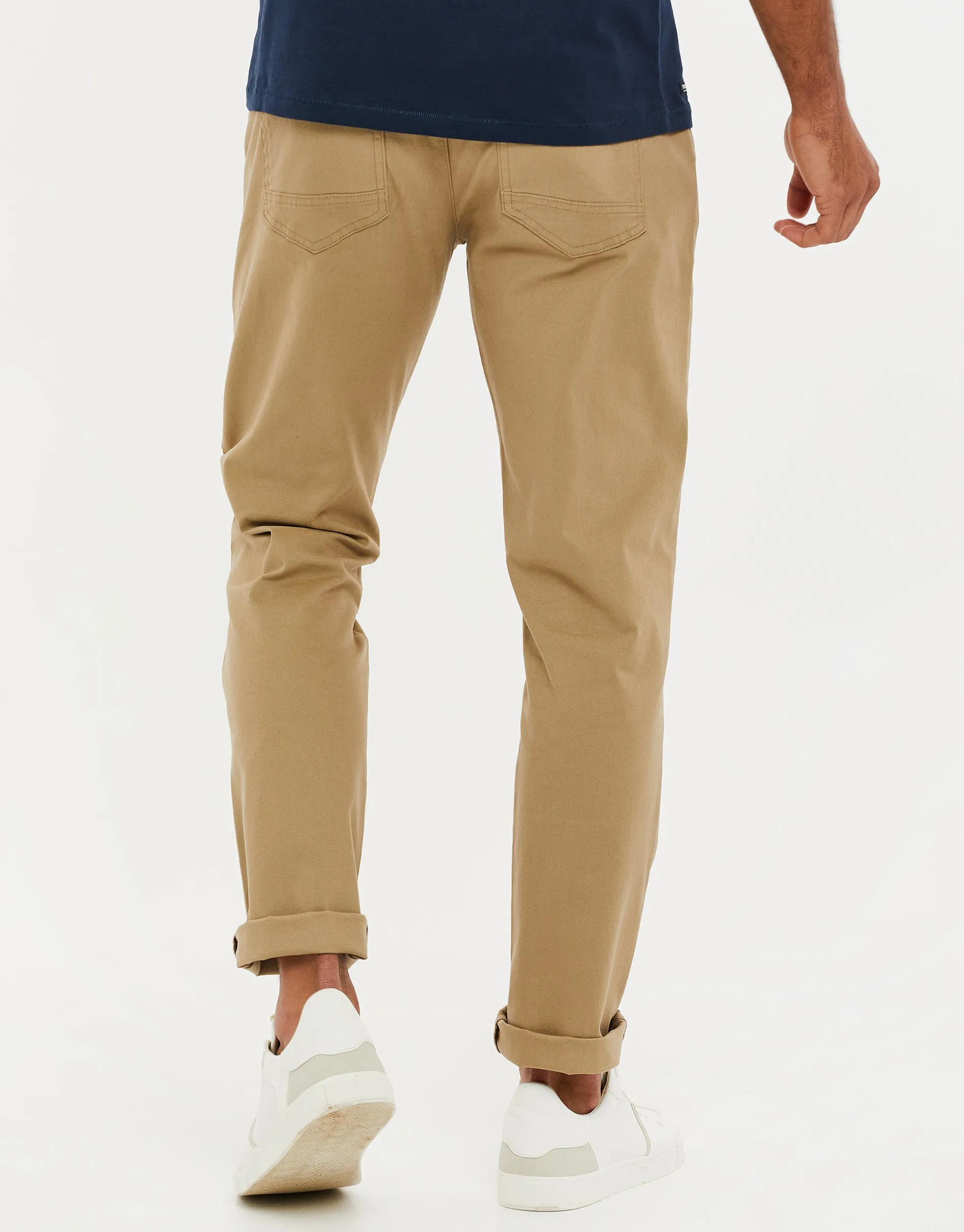 Men's Stone Drawcord Chino Trousers sold by Threadbare product image thumbnail 2