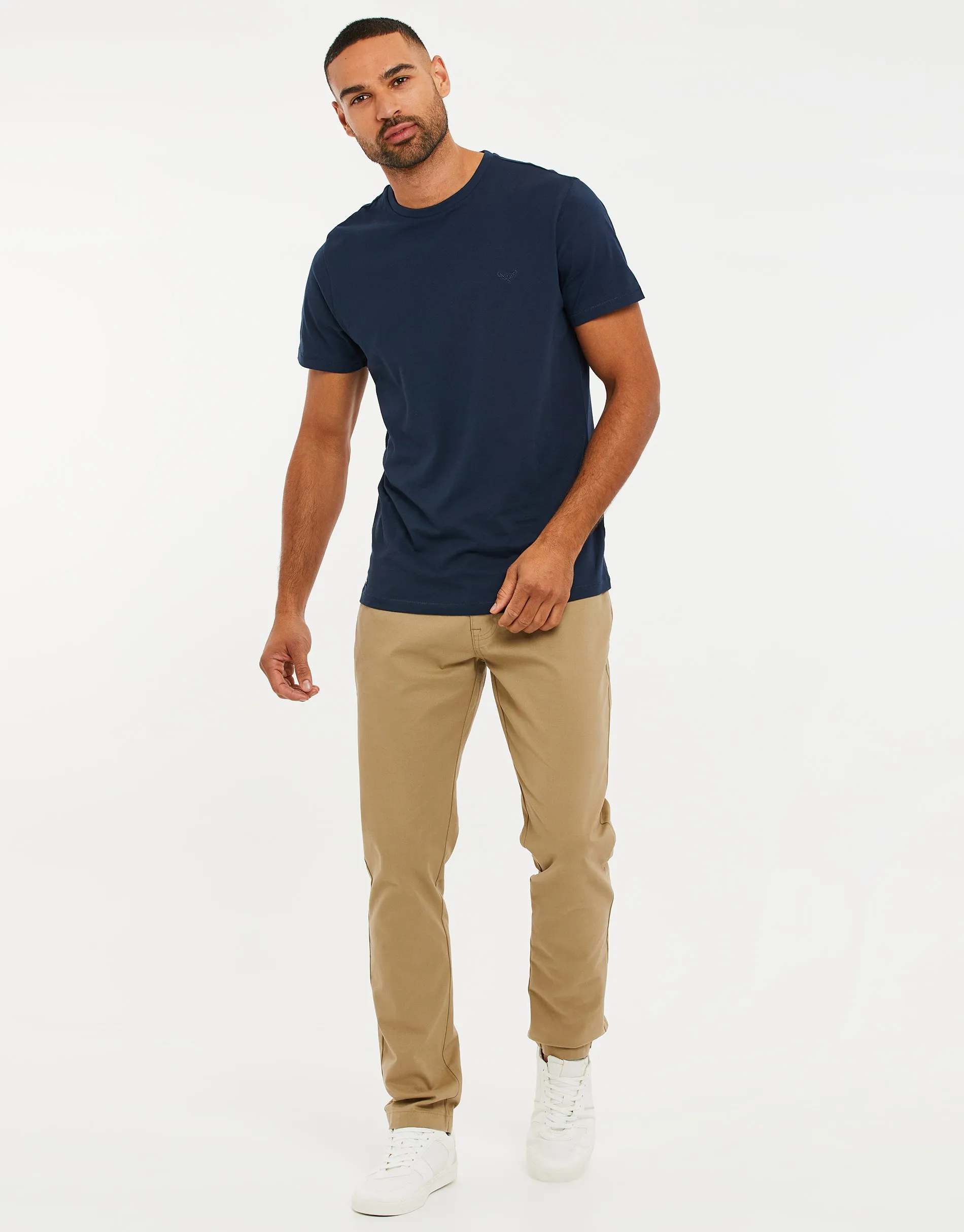 Men's Stone Drawcord Chino Trousers sold by Threadbare product image thumbnail 3