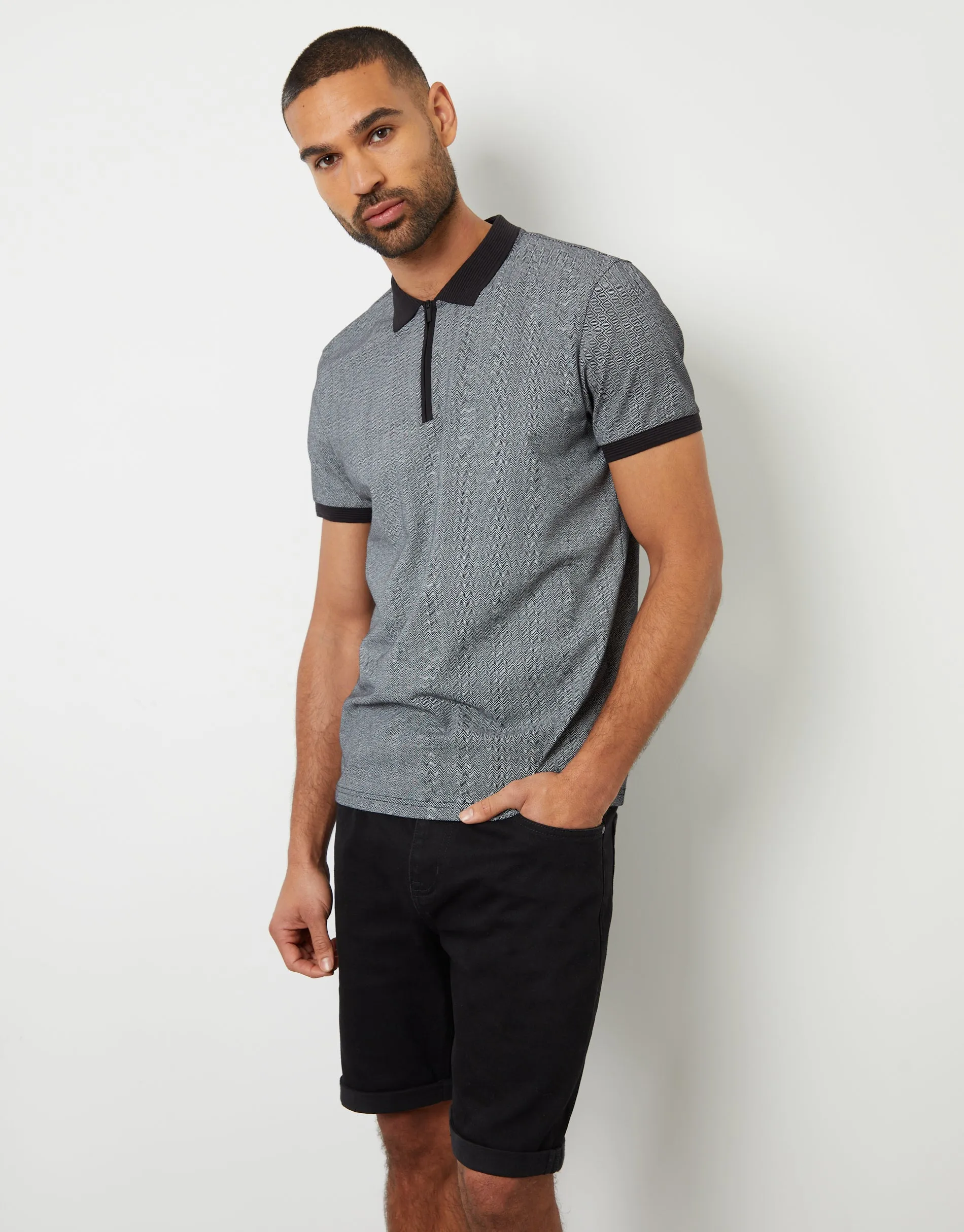 Men's Black Denim Shorts sold by Threadbare product image thumbnail 5