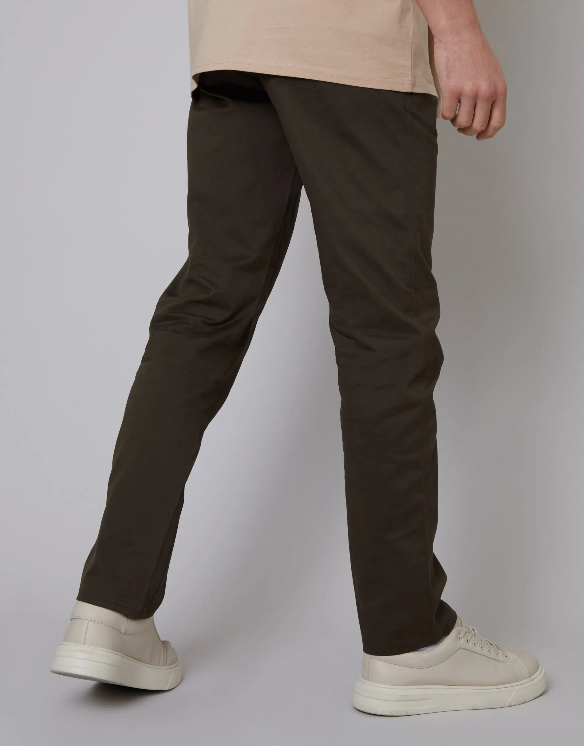 Brown Regular Fit Chino Trousers sold by Threadbare product image thumbnail 2