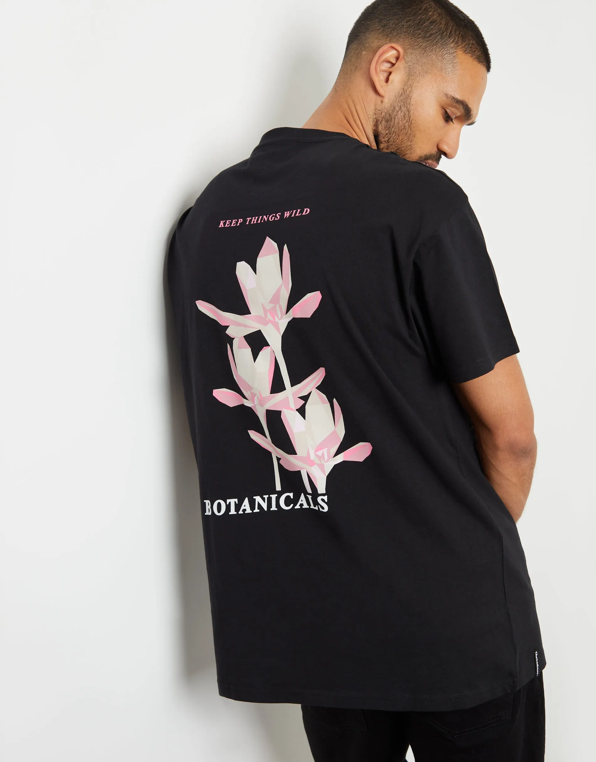 Black Floral Graphic Print Oversized T-Shirt sold by Threadbare