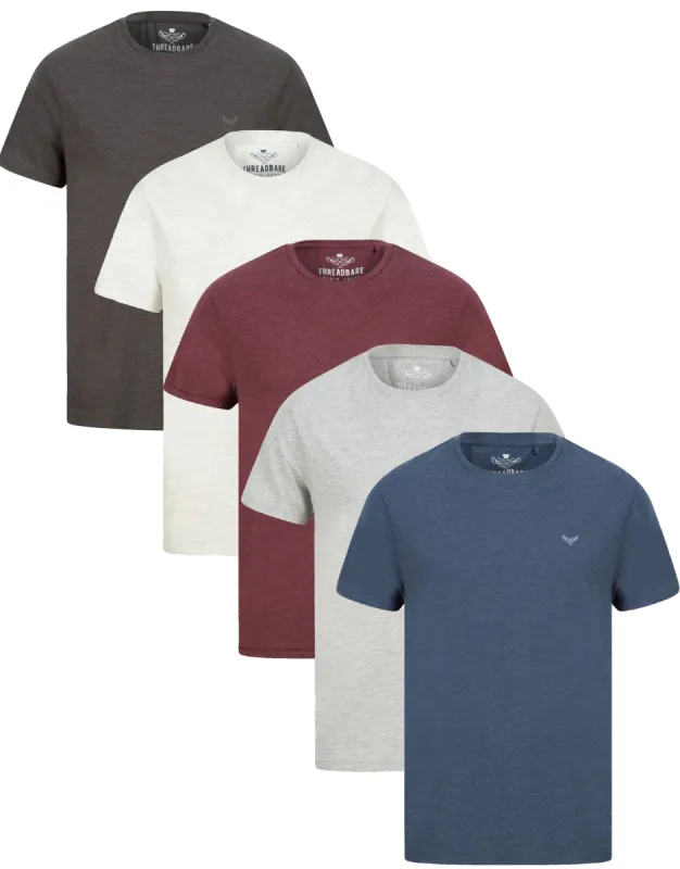 Men's Multi Cotton Rich T-Shirts (5 Pack) sold by Threadbare