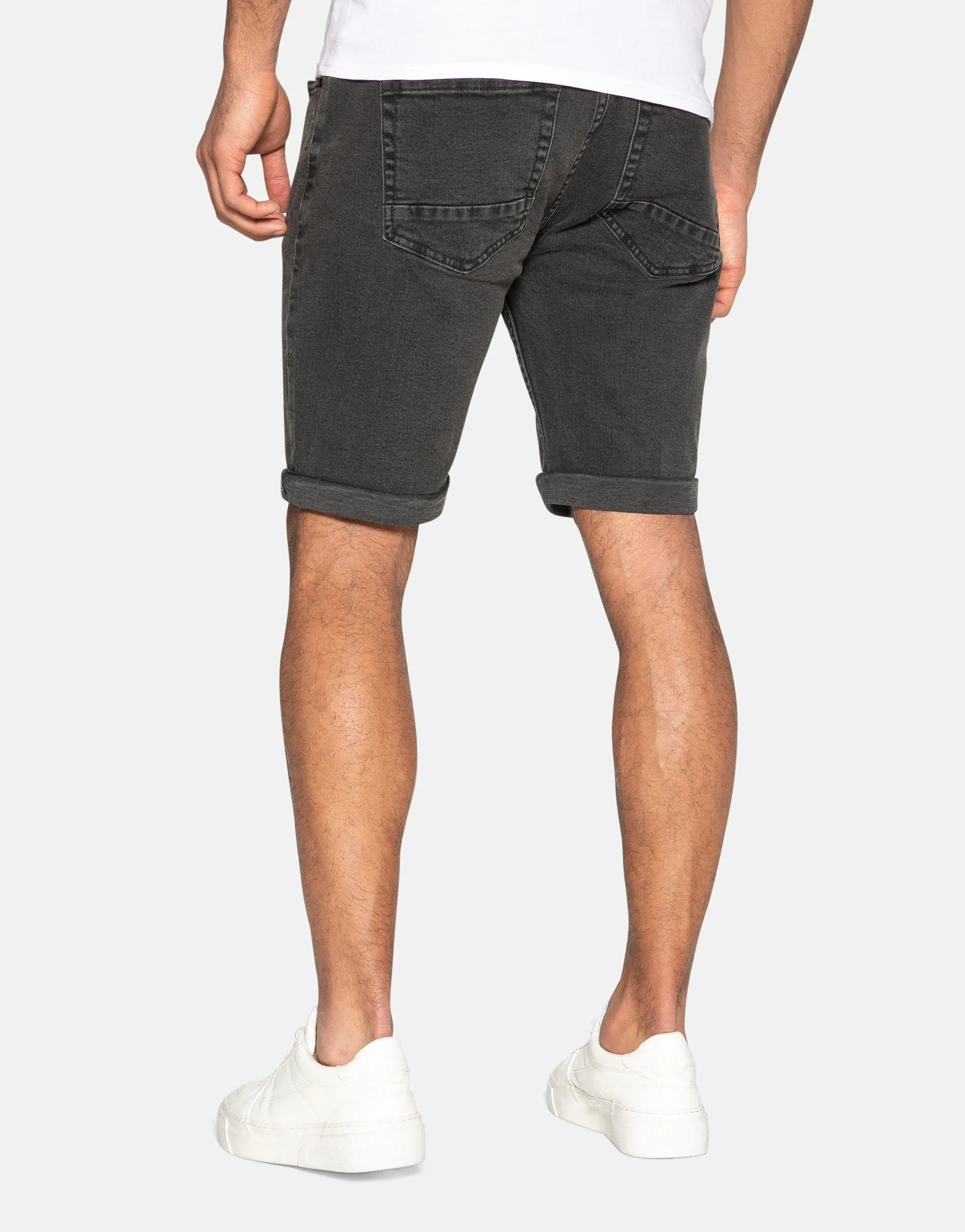 Men's Grey Wash Denim Shorts sold by Threadbare product image thumbnail 2