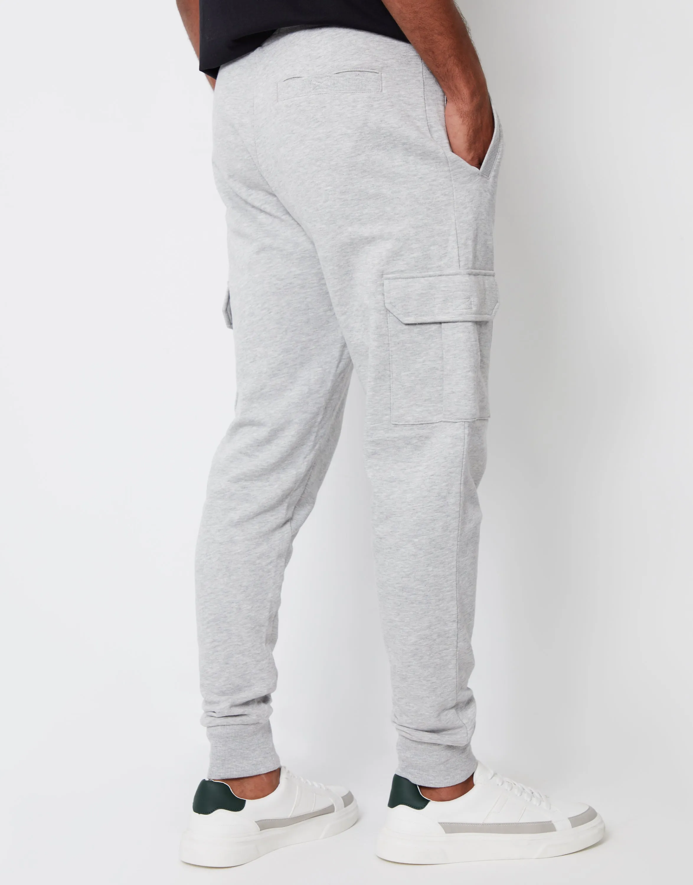 Grey Marl Cargo Style Joggers sold by Threadbare product image thumbnail 2