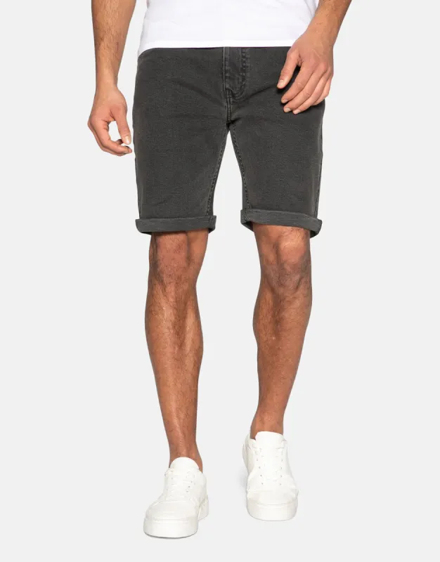 Men's Grey Wash Denim Shorts sold by Threadbare