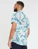 Men's Mint Hawaiian Floral Print Short Sleeve Shirt sold by Threadbare