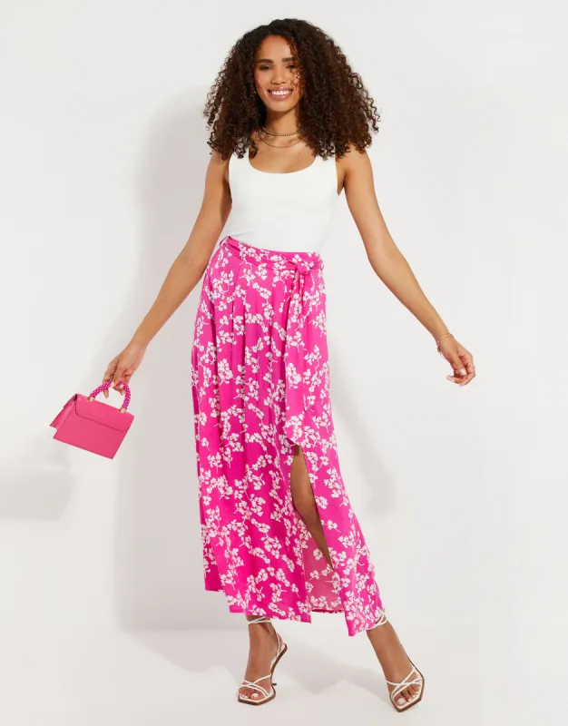 Women's Pink Ditsy Floral Print Skirt sold by Threadbare