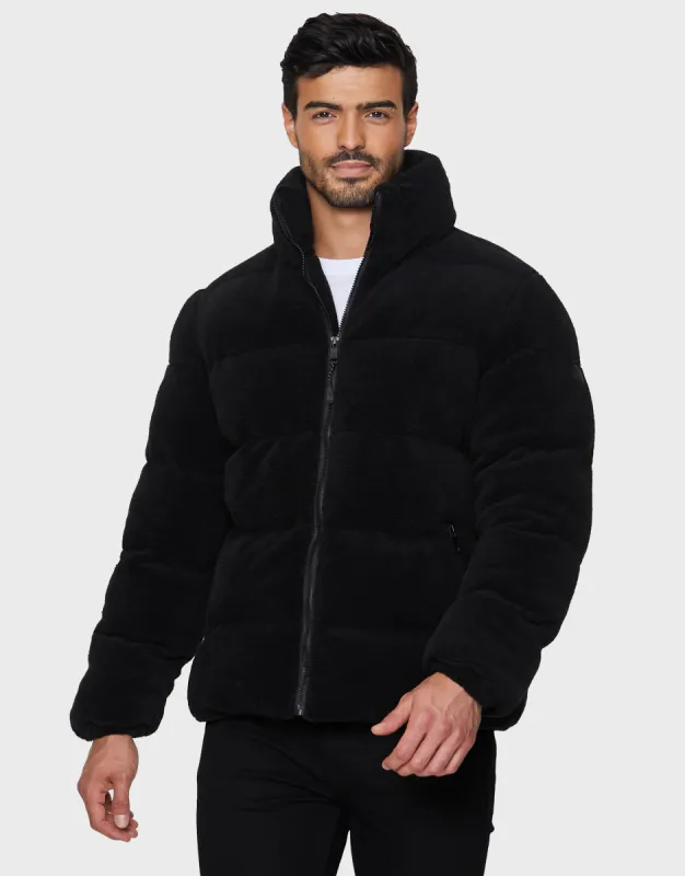 Men's Black Faux Borg Jacket sold by Threadbare