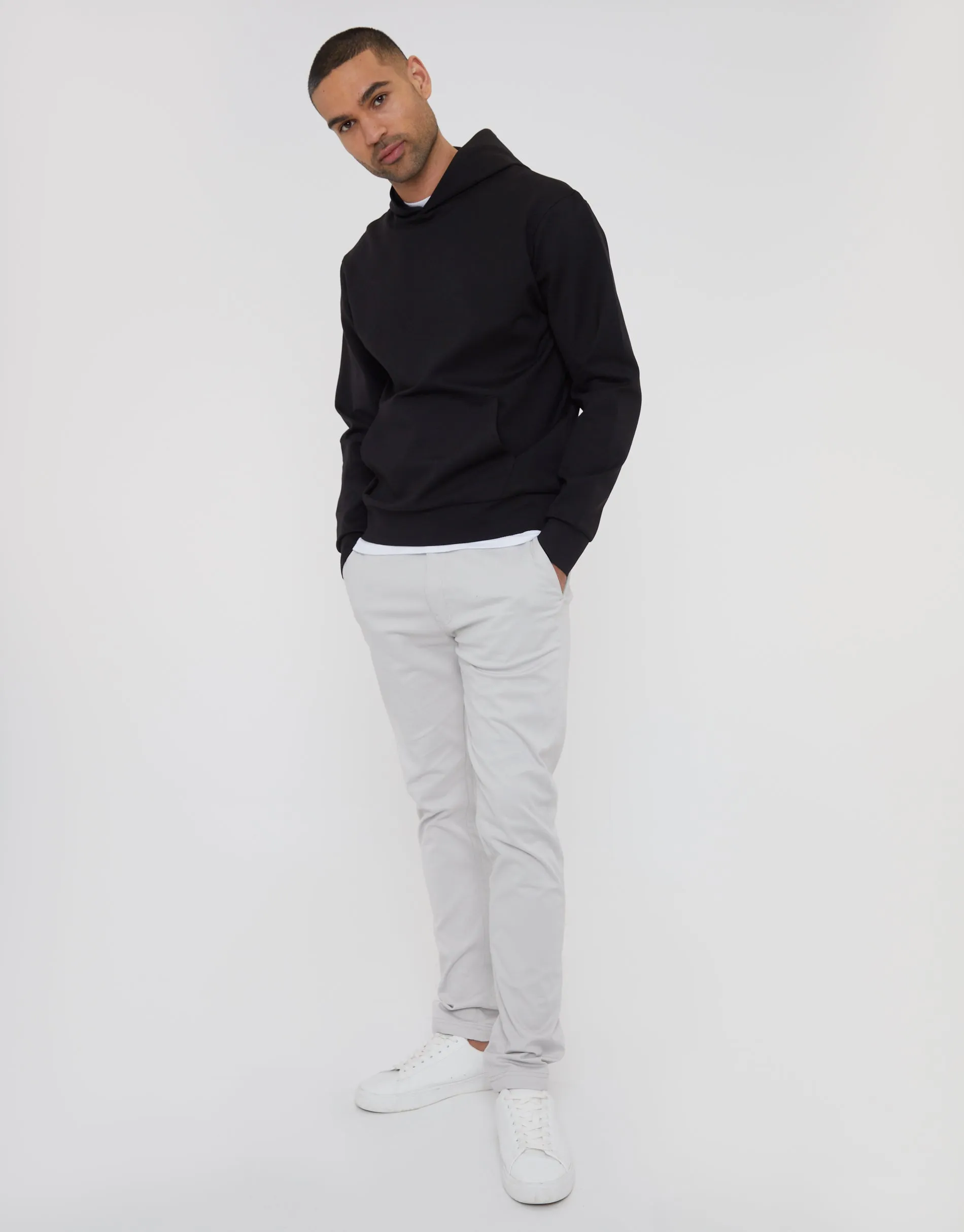 Threadbare Luxe Men's Black Slim Fit Hoodie sold by Threadbare product image thumbnail 3