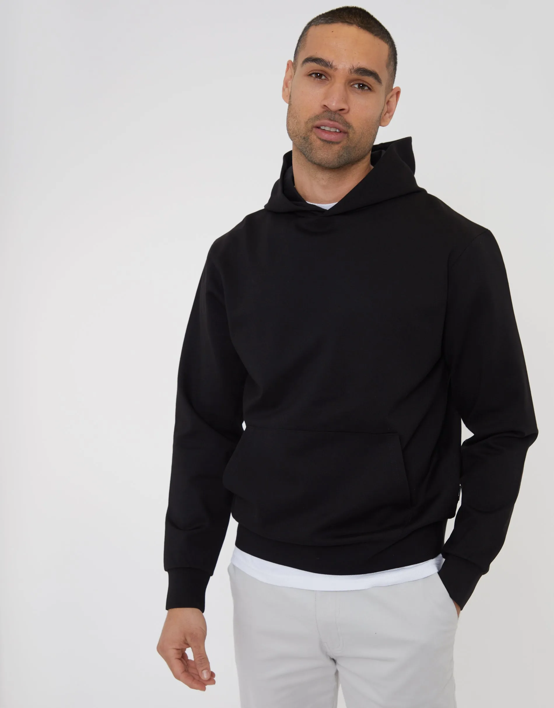 Threadbare Luxe Men's Black Slim Fit Hoodie sold by Threadbare
