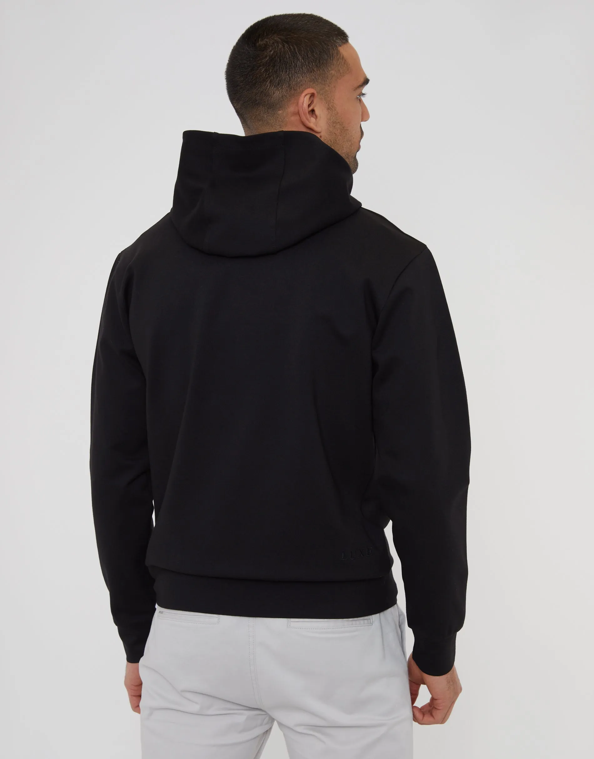 Threadbare Luxe Men's Black Slim Fit Hoodie sold by Threadbare product image thumbnail 2