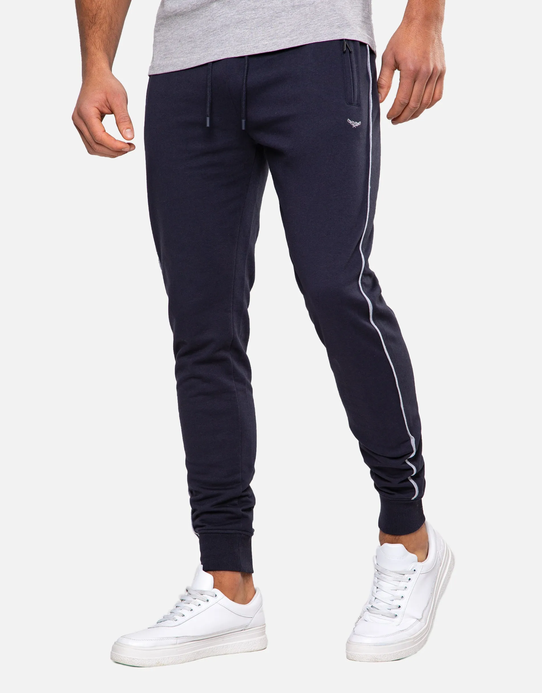Men's Navy Slim Fit Joggers sold by Threadbare