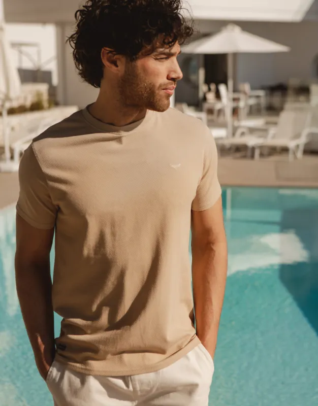 Men's Stone Popcorn Jersey T-Shirt sold by Threadbare