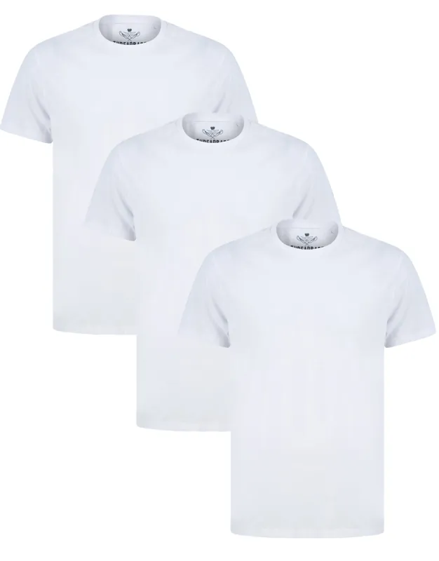 Men's White Cotton Rich T-Shirts (3 Pack) sold by Threadbare