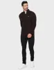 Men's Chocolate Quarter Zip Jumper sold by Threadbare