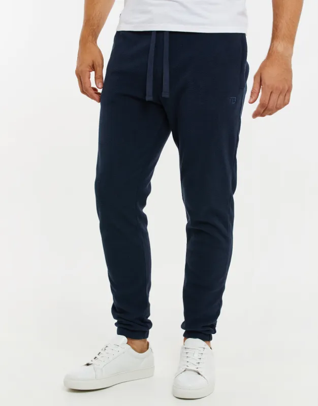 Men's Navy Fitness Fleece Joggers sold by Threadbare