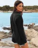Women's Black Long Sleeve Crinkle Cotton Shirt sold by Threadbare