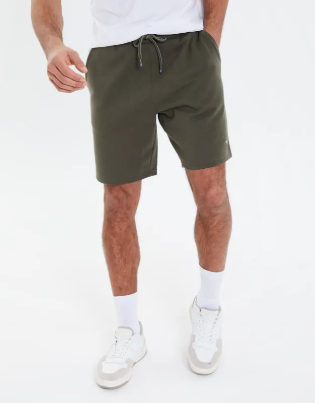 Men's Khaki Fleece Shorts sold by Threadbare