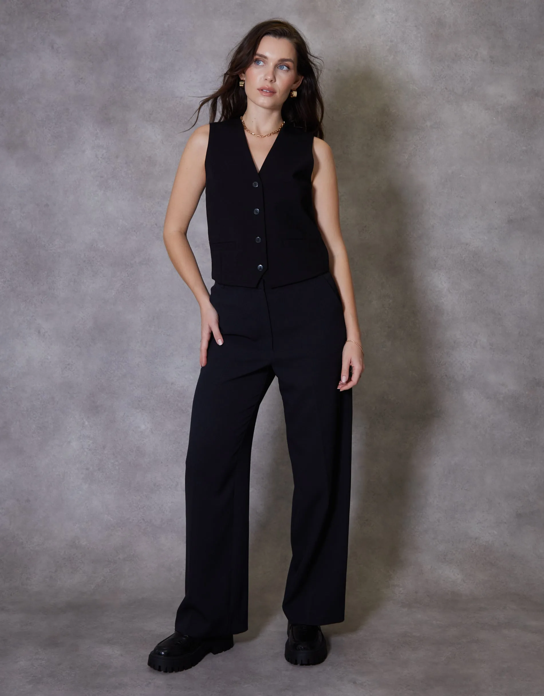 Women's Black Tailored Waistcoat sold by Threadbare product image thumbnail 4