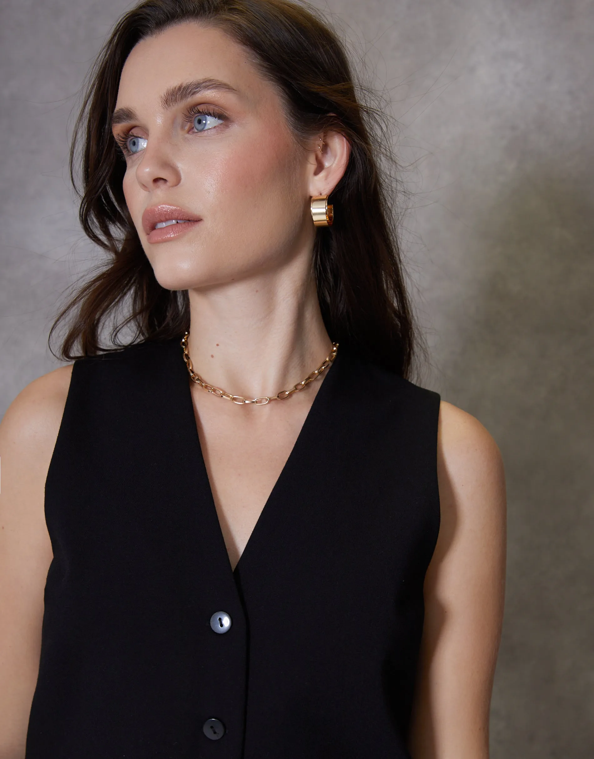 Women's Black Tailored Waistcoat sold by Threadbare product image thumbnail 5