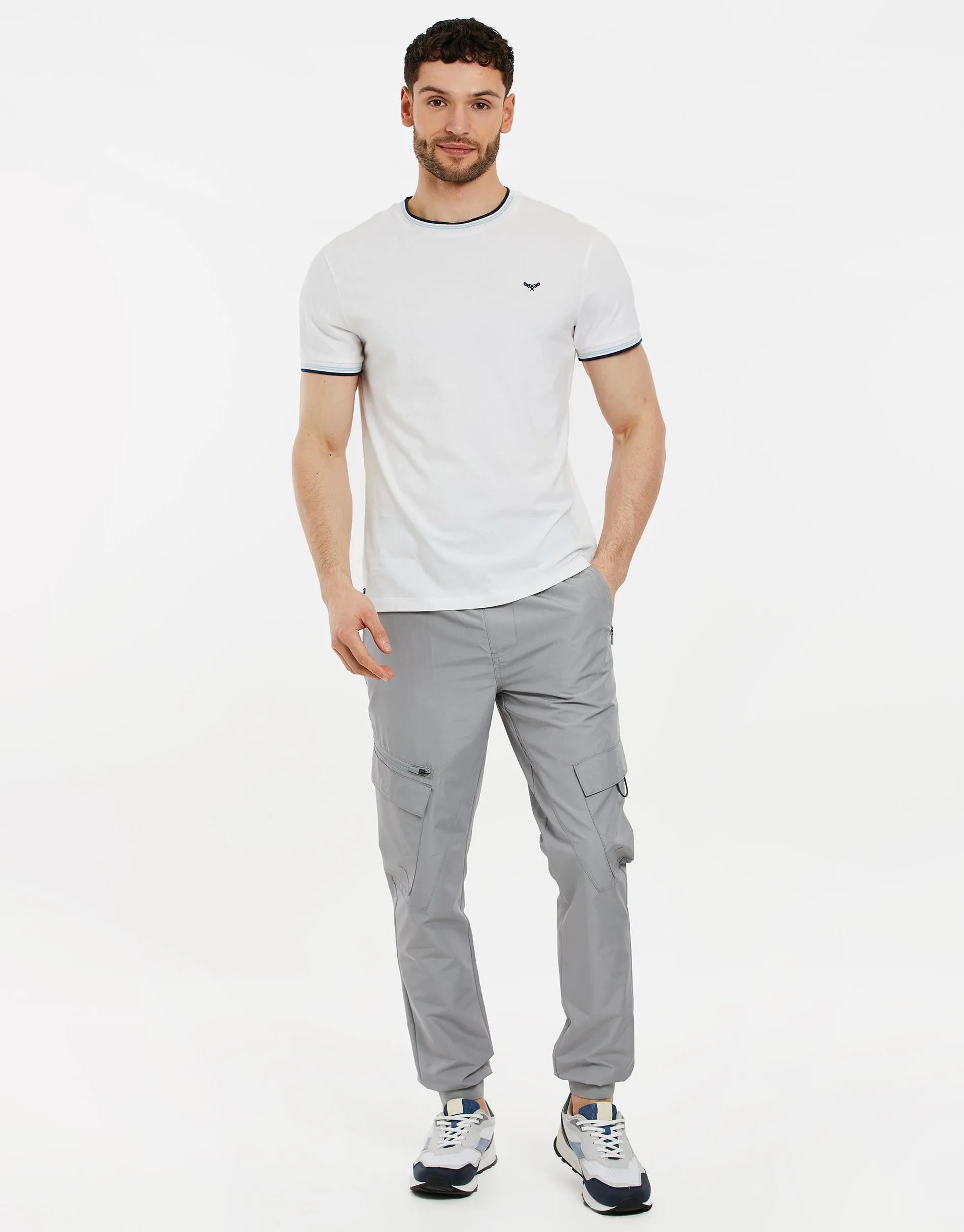 Men's Ice Grey Cargo Trousers sold by Threadbare product image thumbnail 3