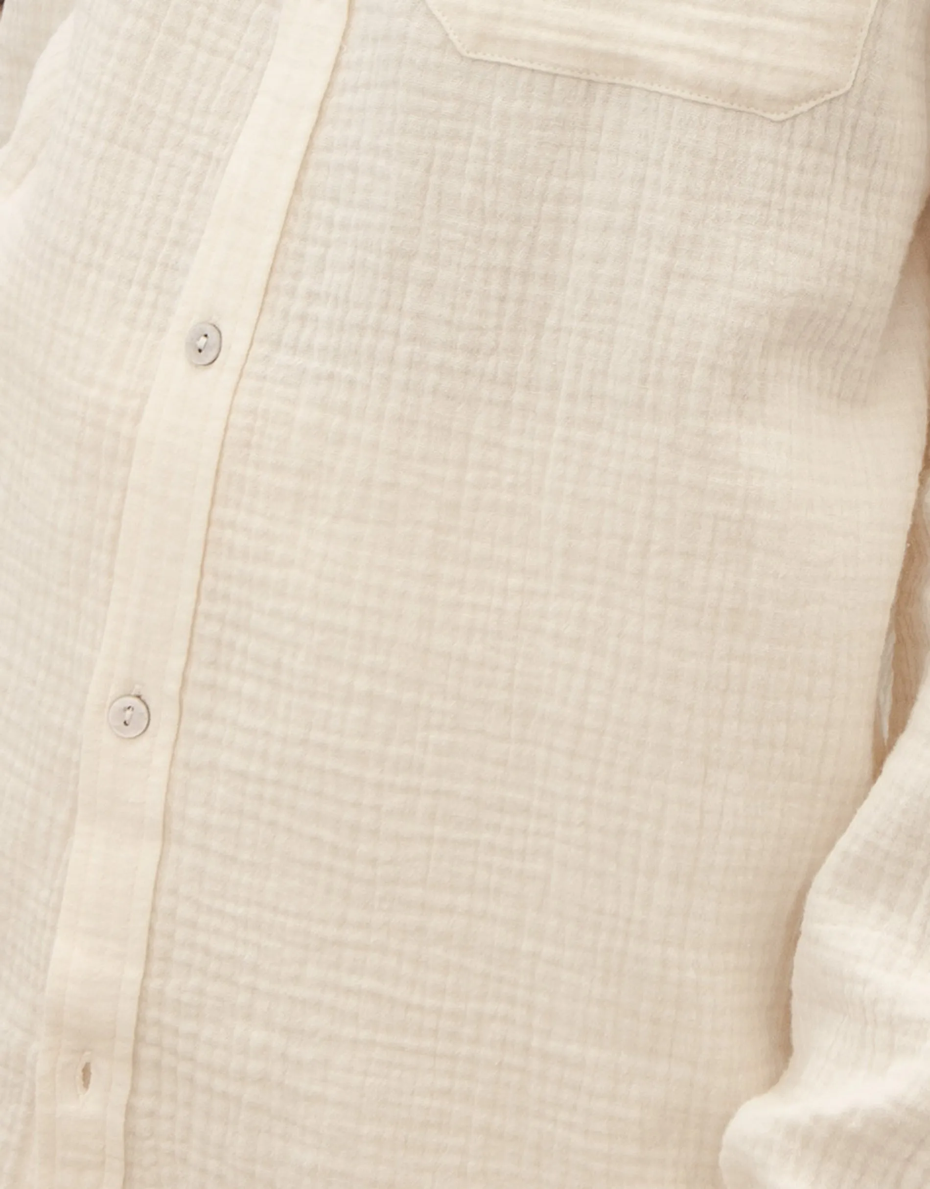 Women's Stone Long Sleeve Crinkle Cotton Shirt sold by Threadbare product image thumbnail 4