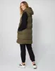 Women's Khaki Padded Gilet with Borg-Lined Hood sold by Threadbare