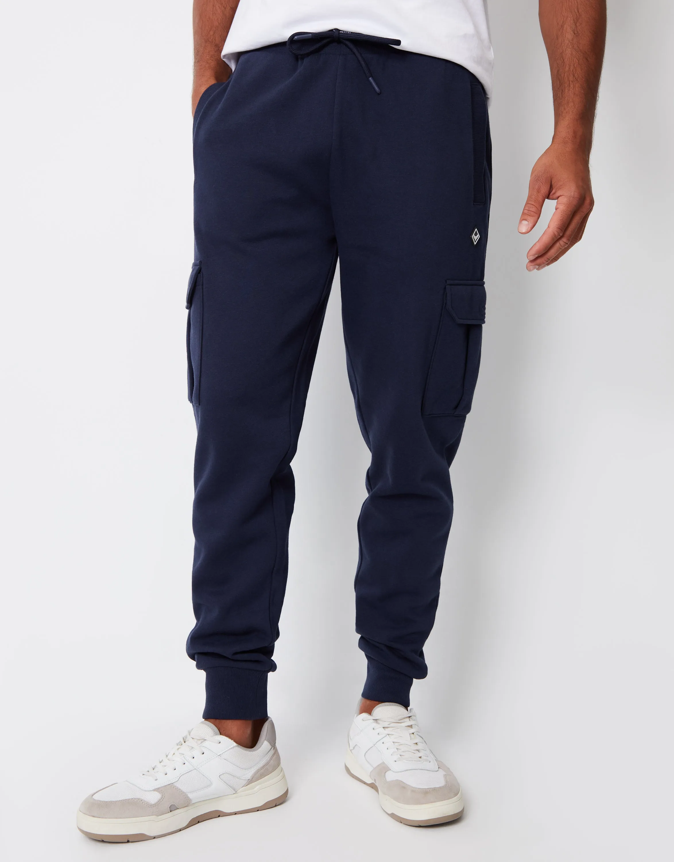Navy Cargo Style Joggers sold by Threadbare