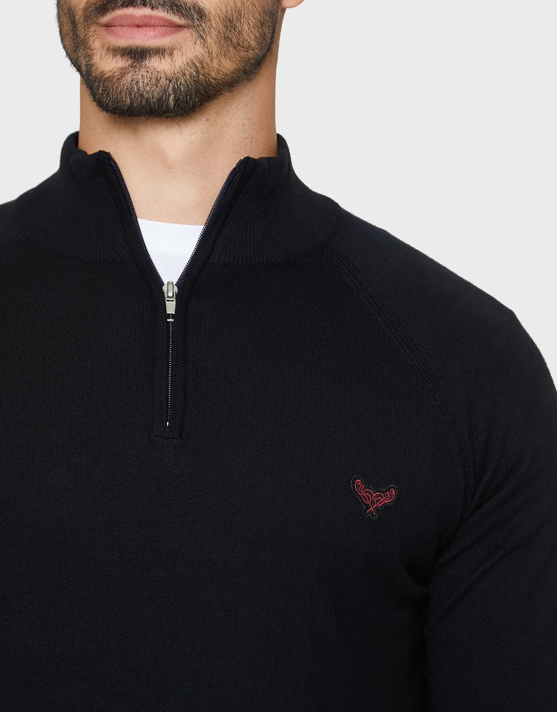 Men's Black Quarter Zip Jumper sold by Threadbare product image thumbnail 4