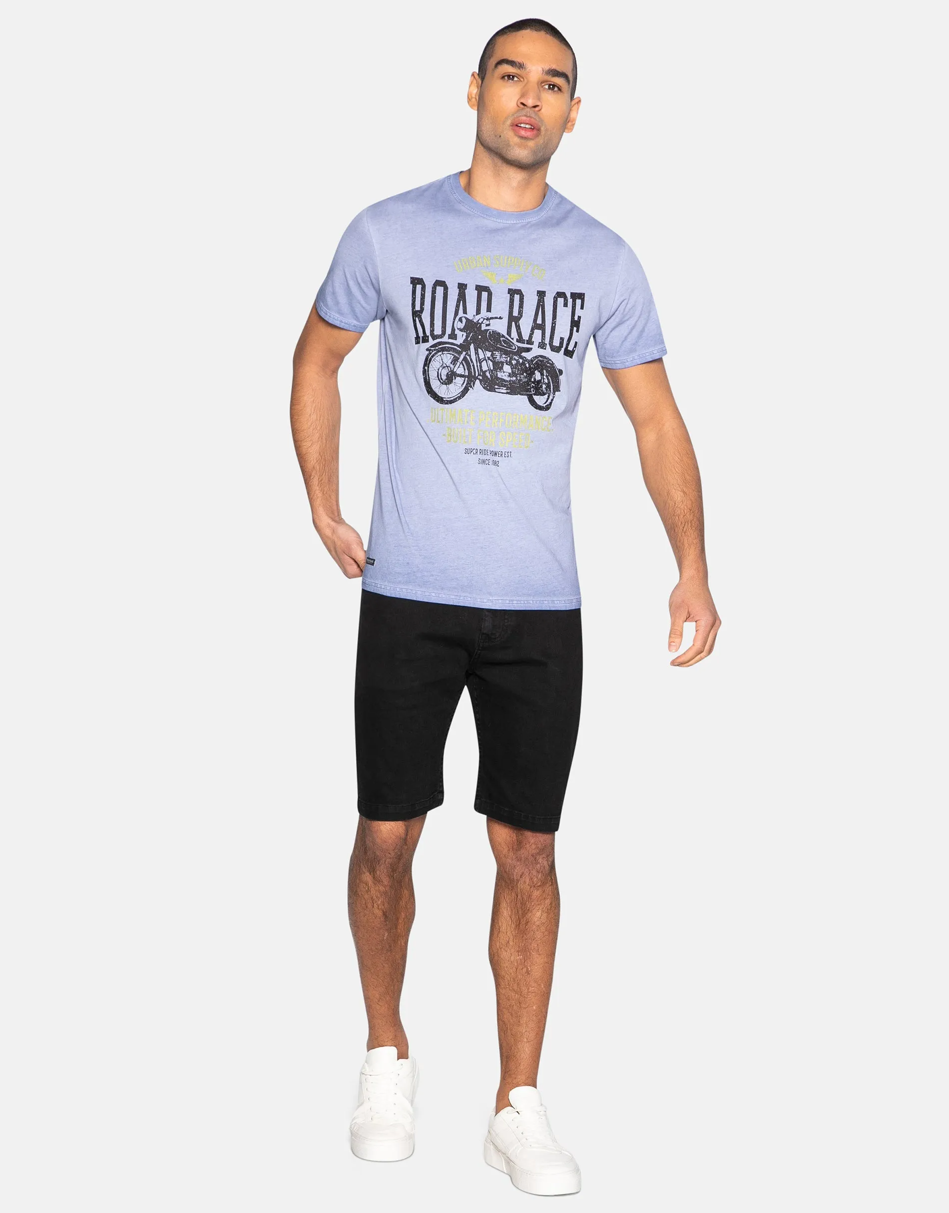 Men's Blue Front Print T-Shirt sold by Threadbare product image thumbnail 3