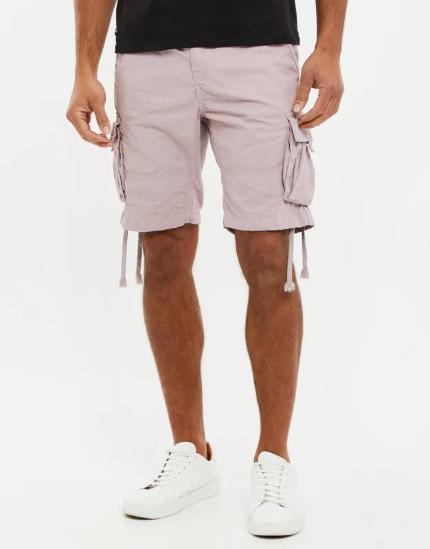 Men's Dusky Pink Cargo Shorts sold by Threadbare
