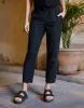 Women's Black Linen Blend Drawstring Trousers sold by Threadbare