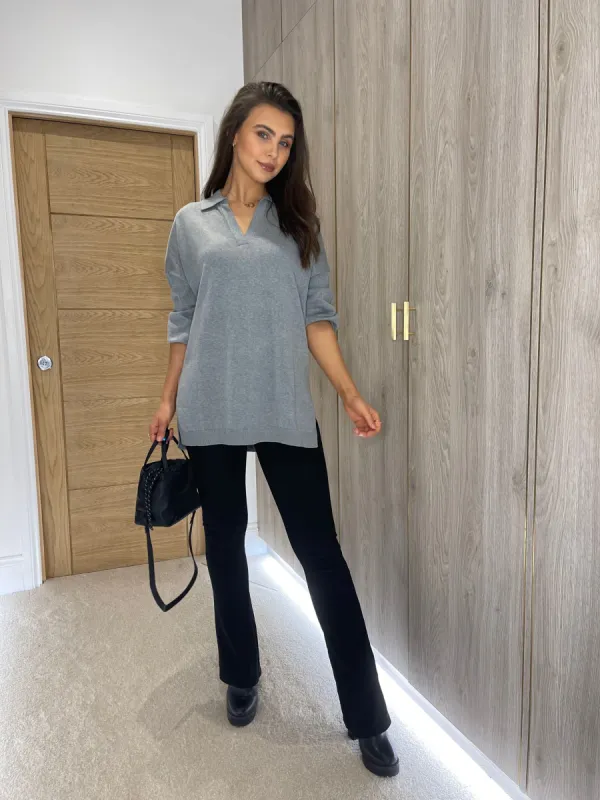 Women's Grey Rugby Style Top sold by Threadbare