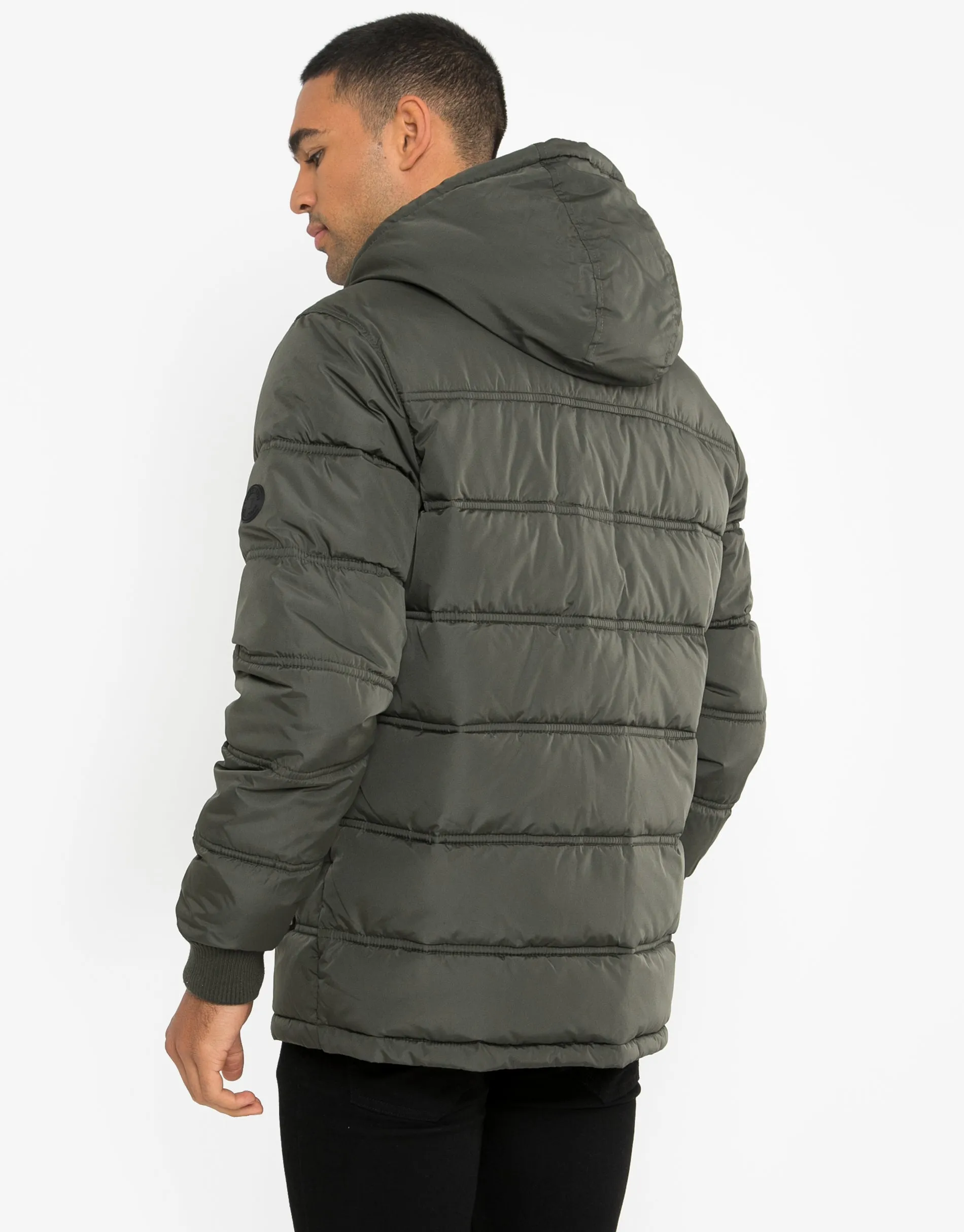 Men's Khaki Puffer Jacket sold by Threadbare product image thumbnail 3