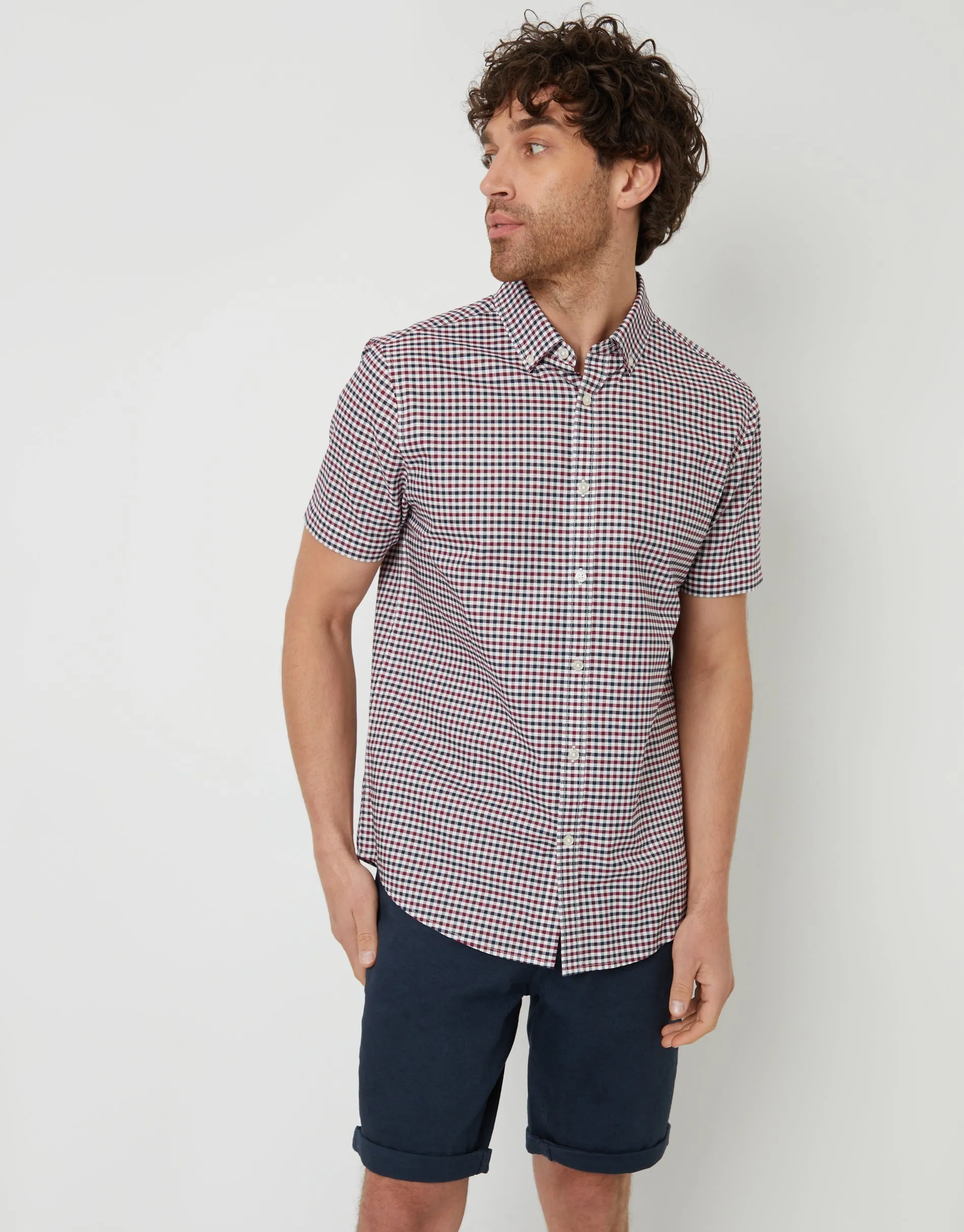 Threadbare Men's Red & Black Check Short Sleeve Casual Shirt sold by Threadbare