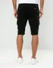 Black Cargo Shorts sold by Threadbare