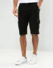 Black Cargo Shorts sold by Threadbare