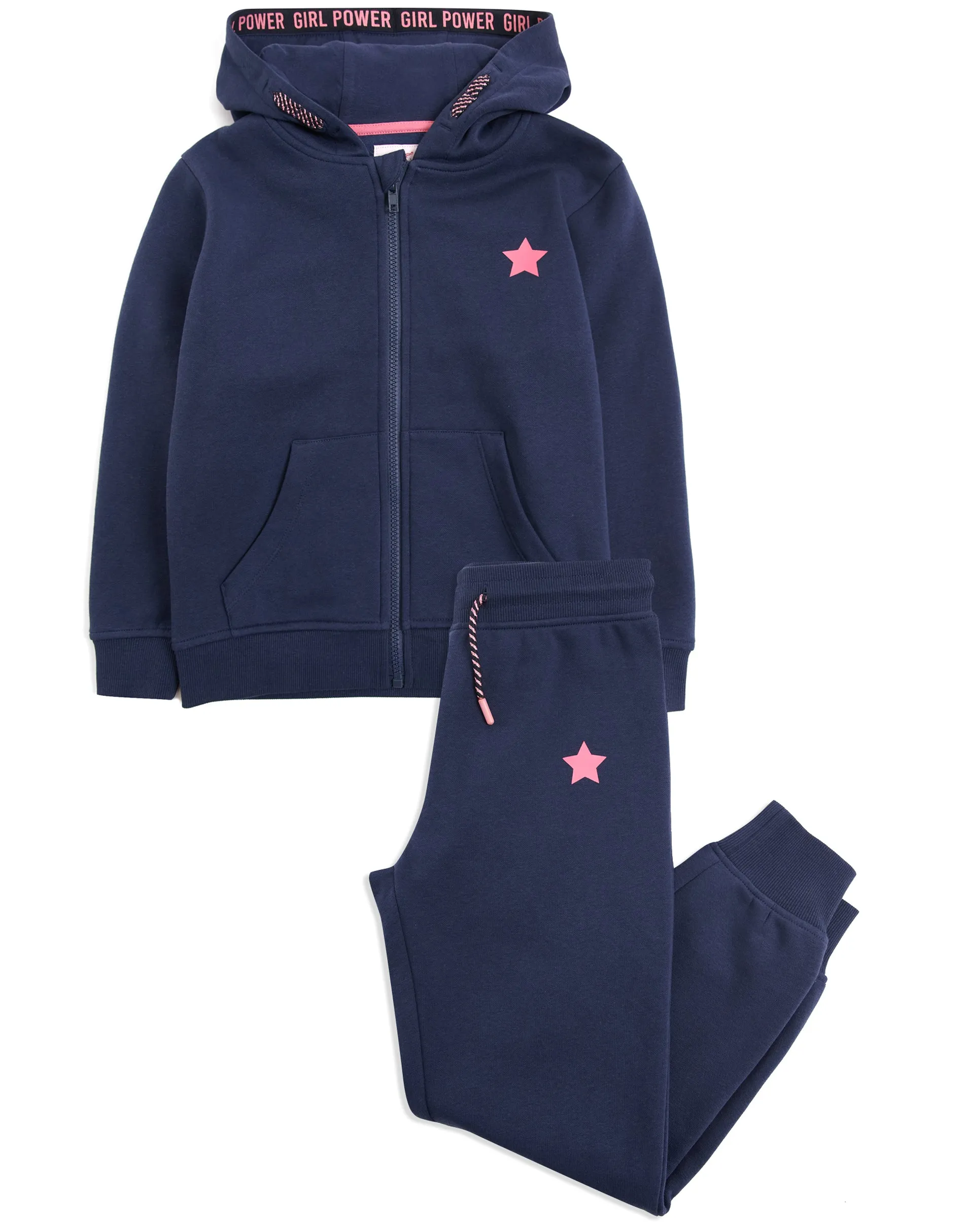 Girls' Navy Co-ord Hoodie & Joggers (2-Piece Set) sold by Threadbare product image thumbnail 3