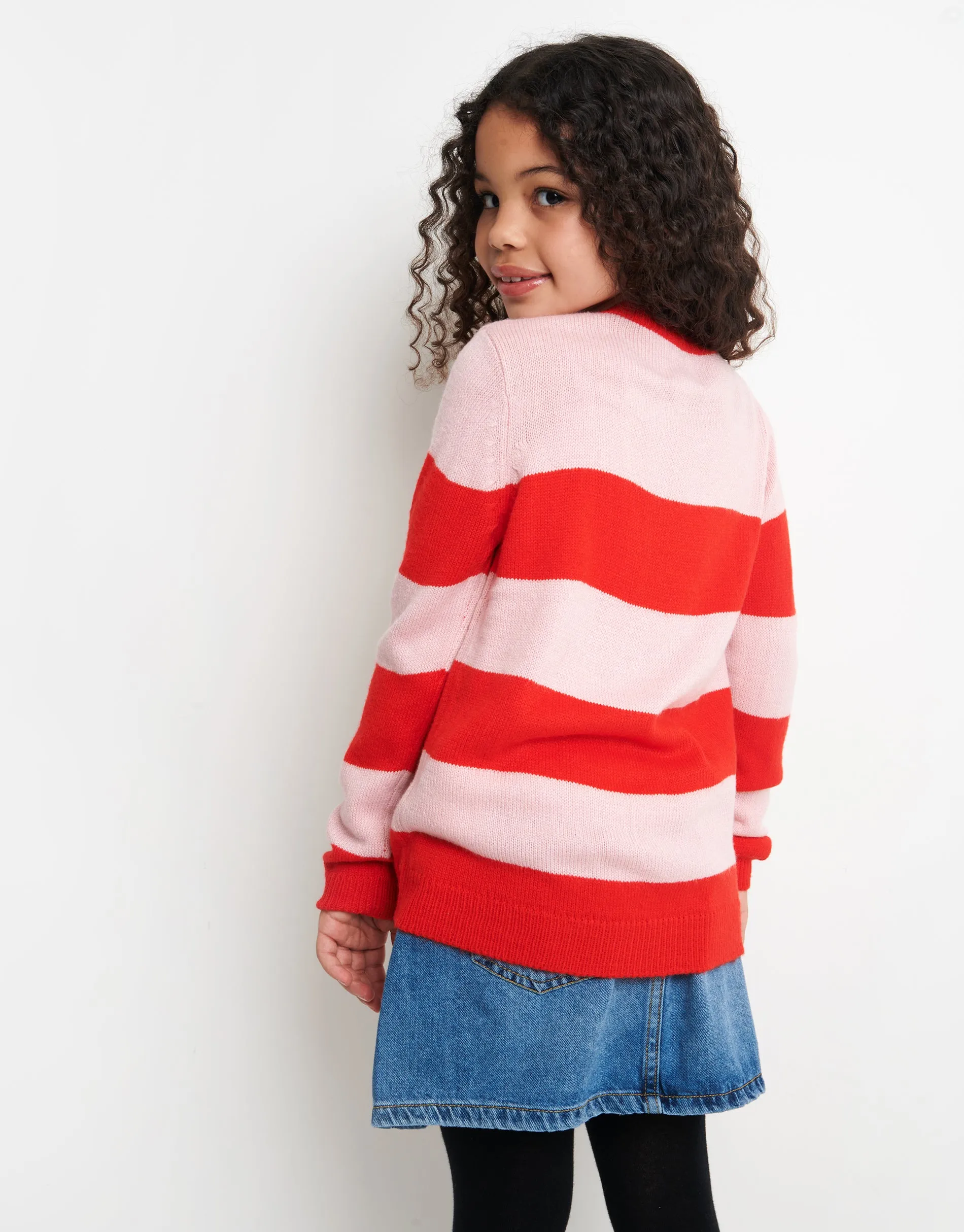Girls' Pink Crew Knit Jumper sold by Threadbare product image thumbnail 2
