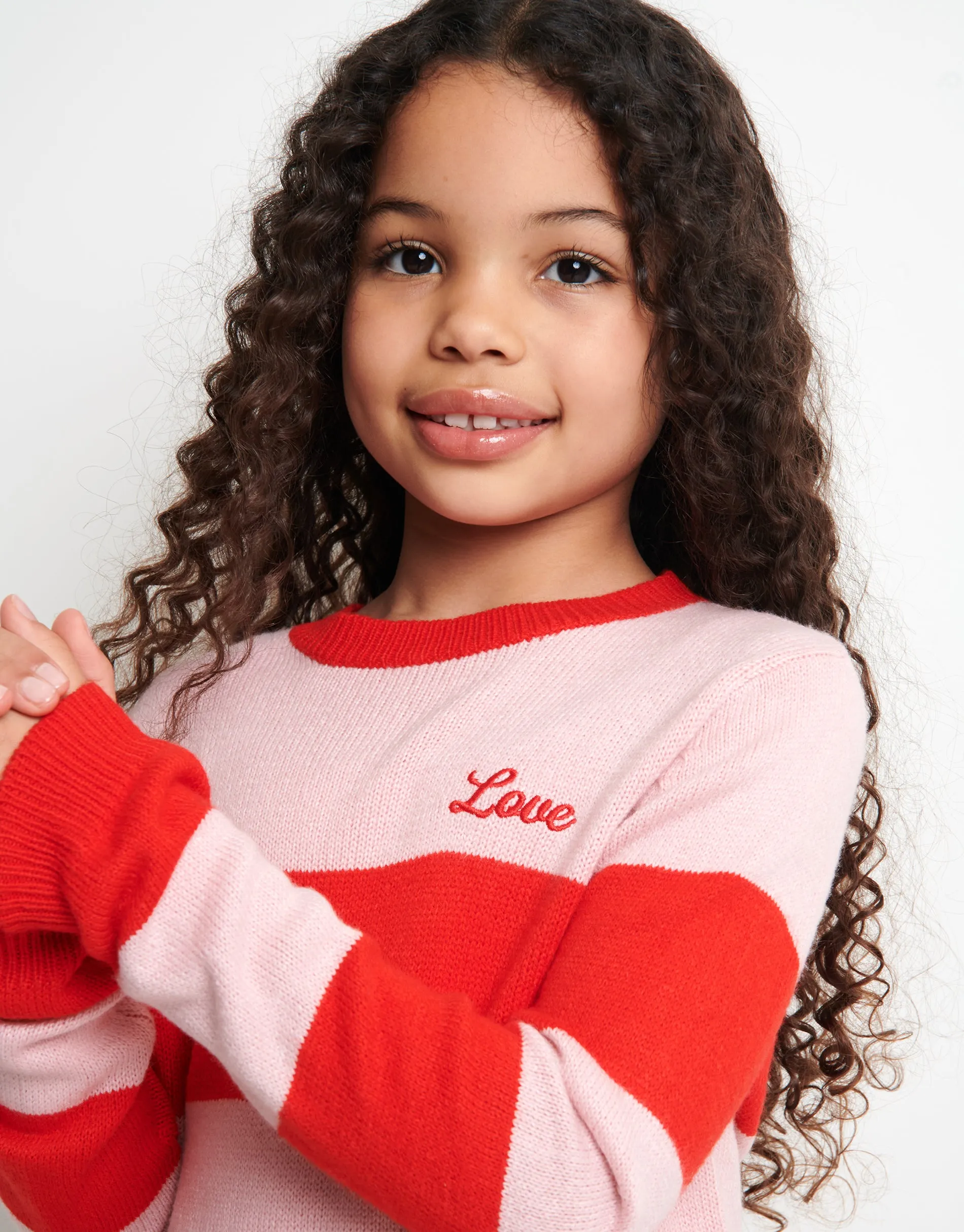 Girls' Pink Crew Knit Jumper sold by Threadbare product image thumbnail 4