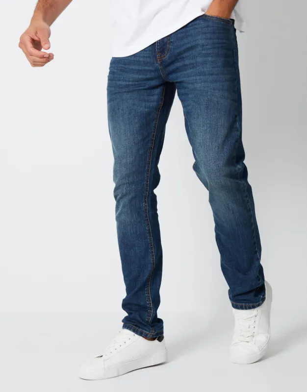 Threadbare Men's Dirty Wash Slim Fit Jeans sold by Threadbare