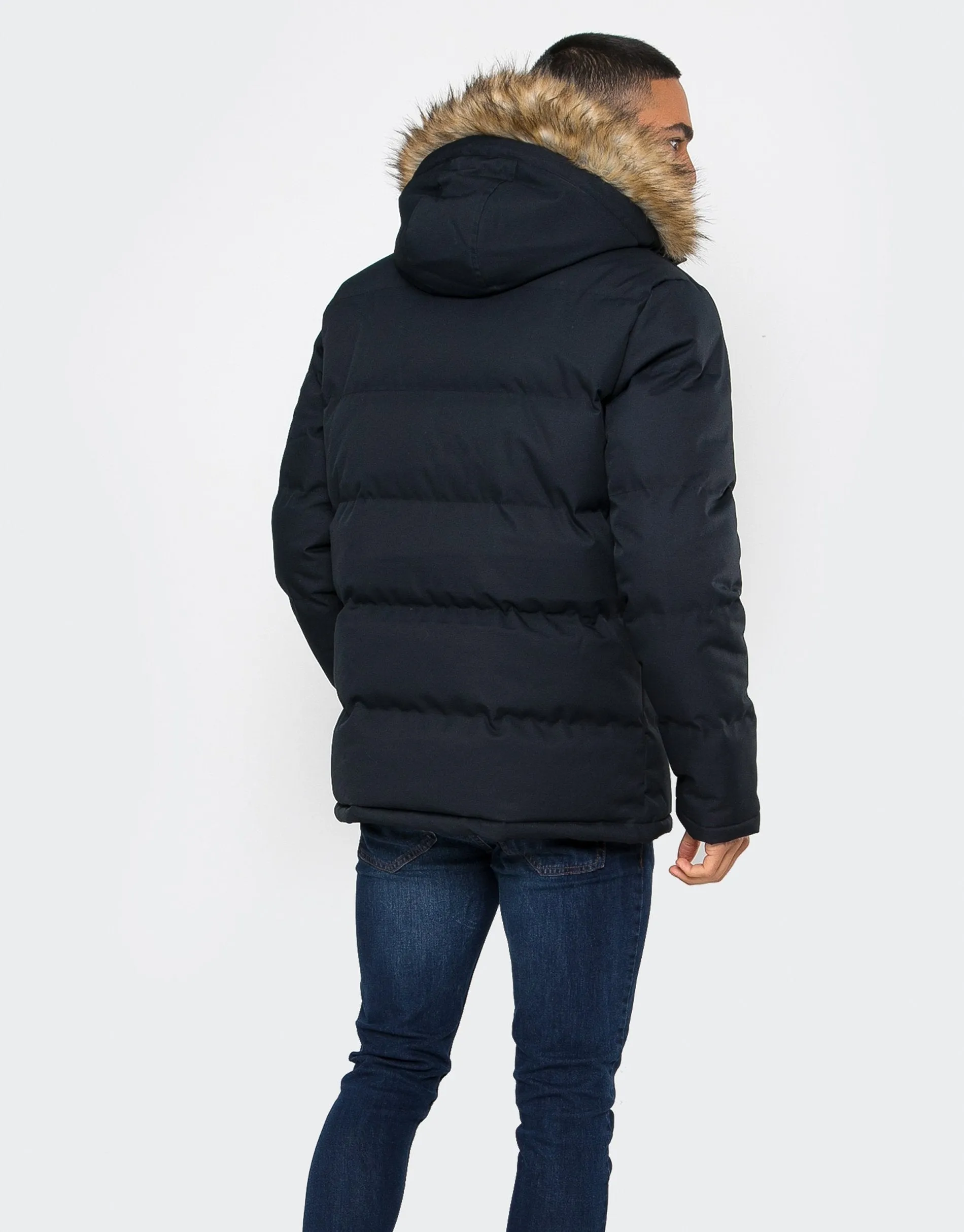 Men's Navy Parka Jacket sold by Threadbare product image thumbnail 2