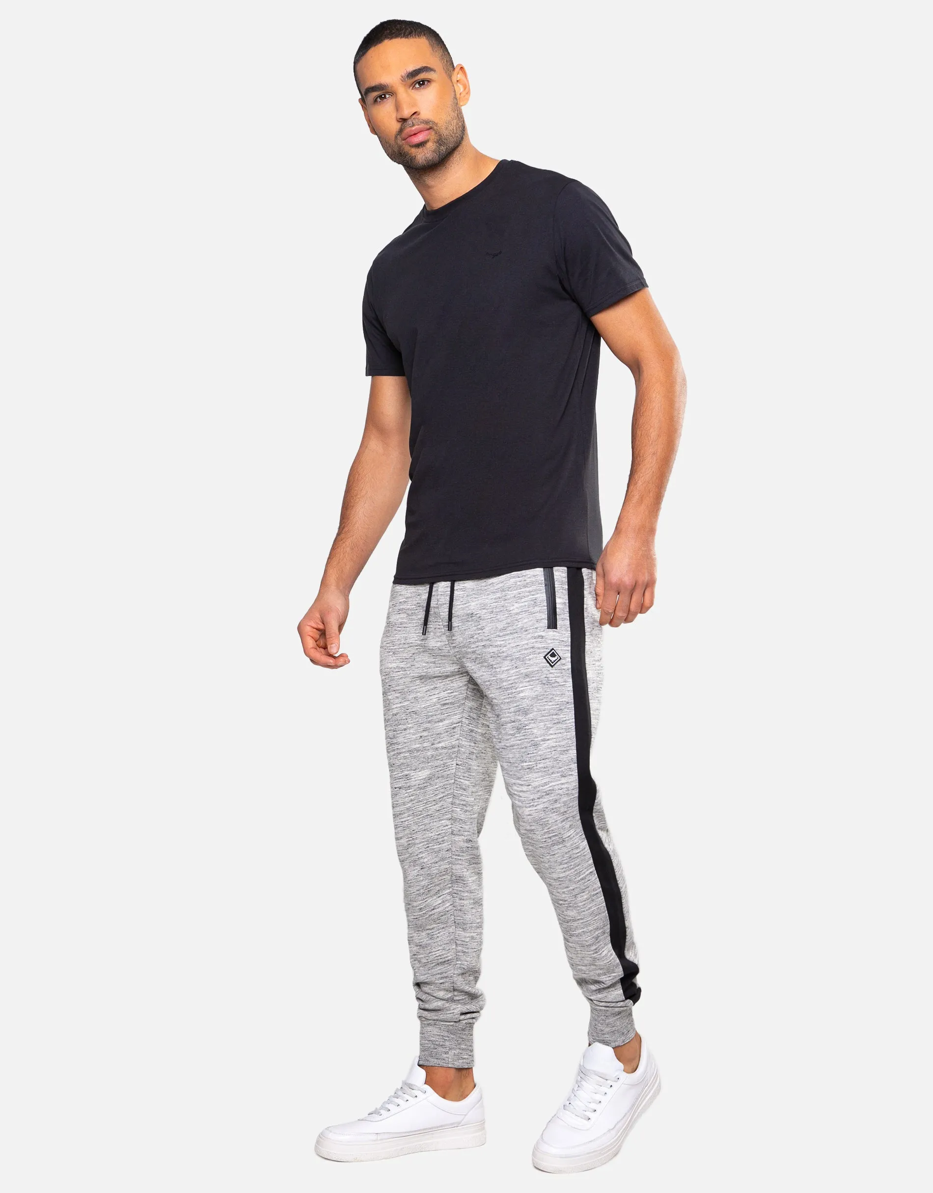 Men's Grey Space Dye Joggers sold by Threadbare product image thumbnail 3