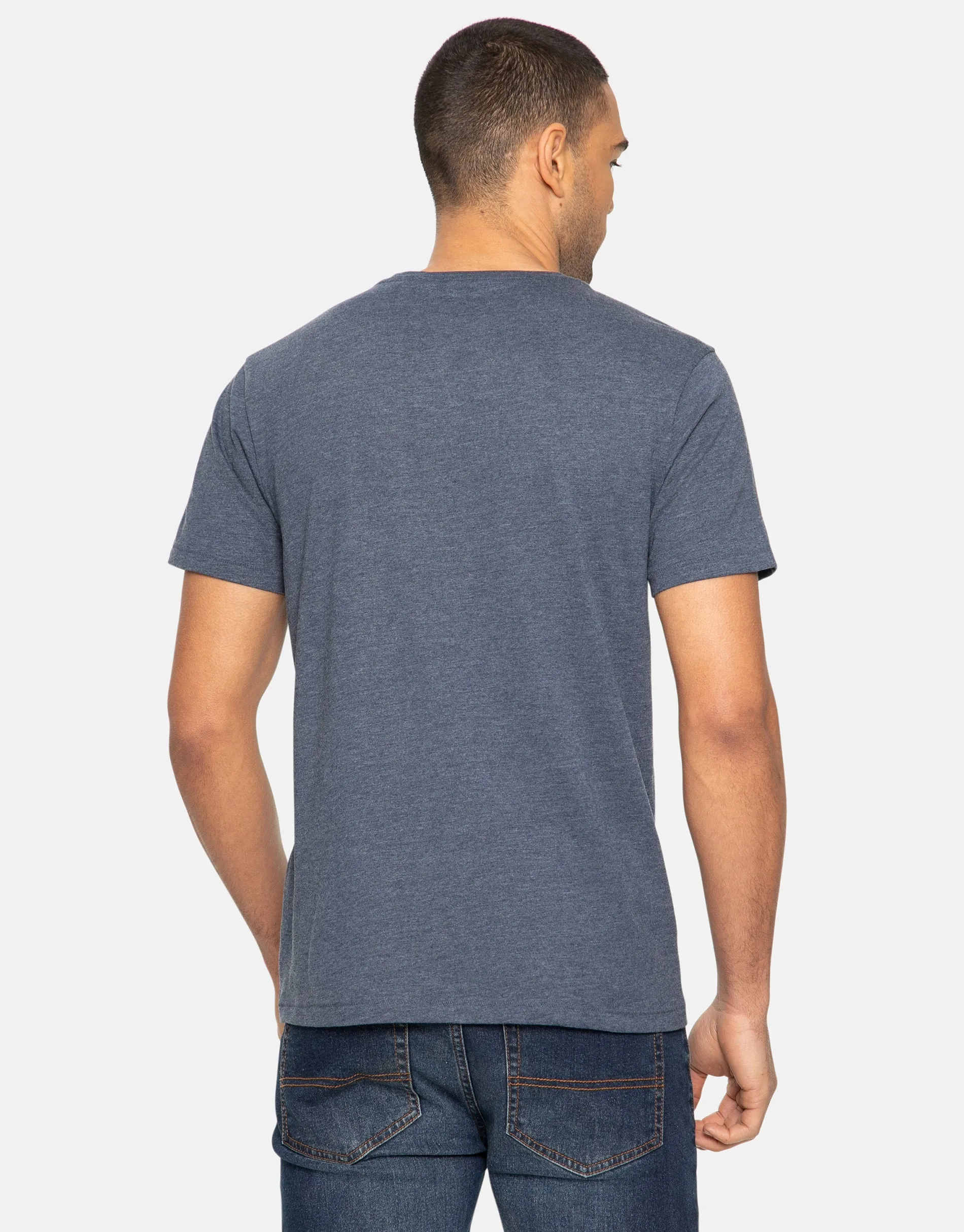 Men's Blue Palm Front Print T-Shirt sold by Threadbare product image thumbnail 2