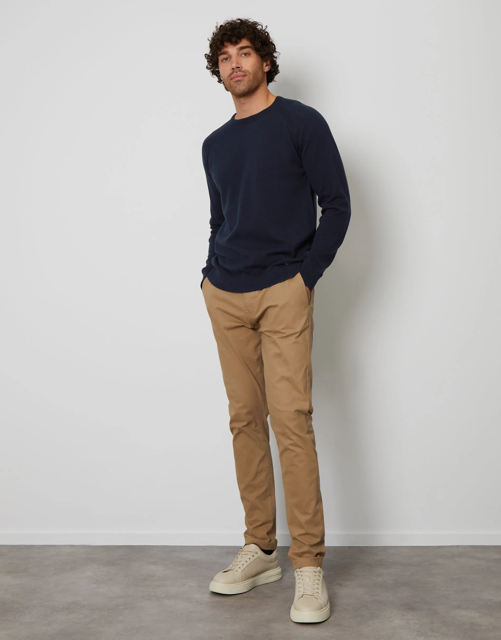 Men's Navy Crew Neck Knitted Jumper sold by Threadbare product image thumbnail 3