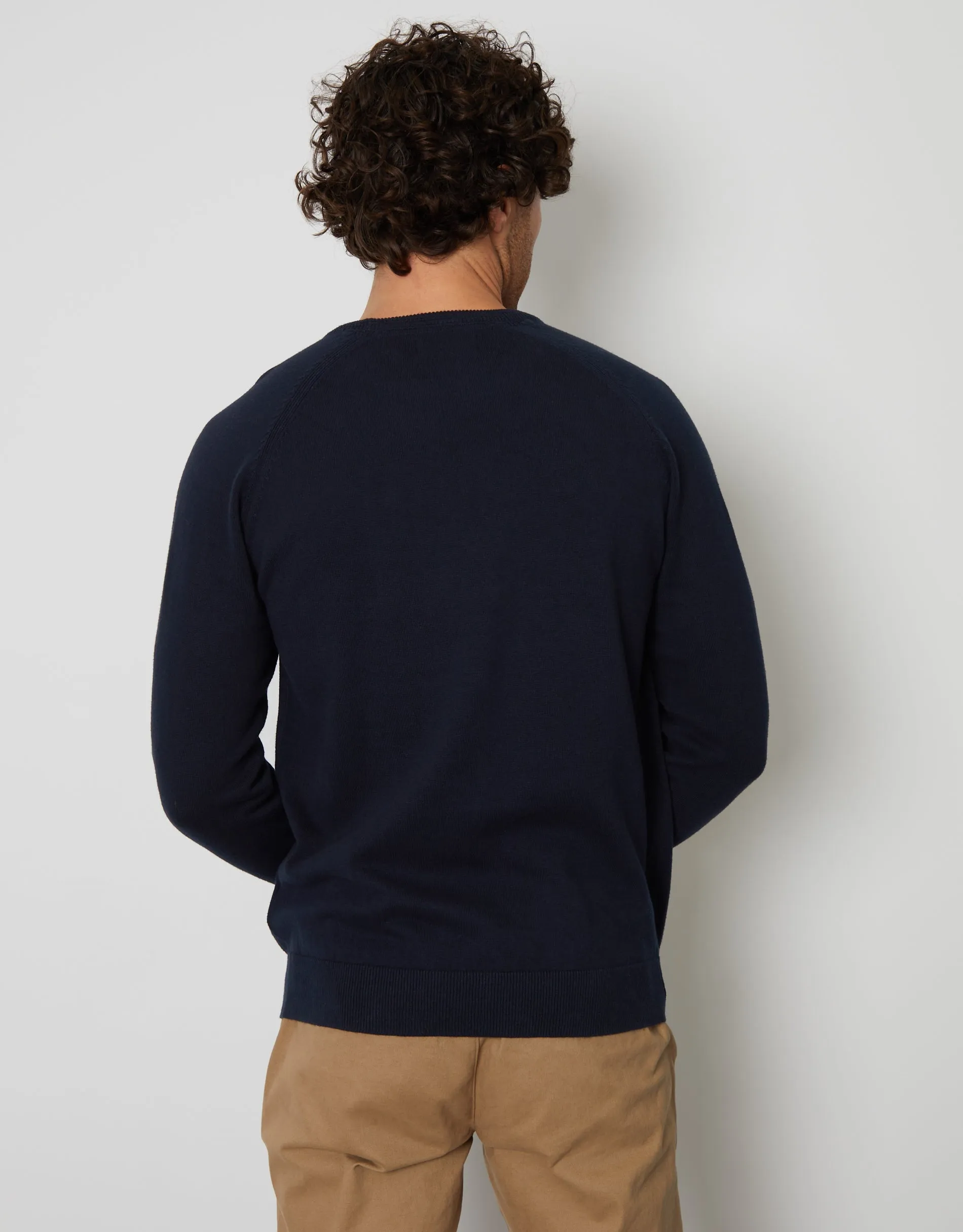Men's Navy Crew Neck Knitted Jumper sold by Threadbare product image thumbnail 2