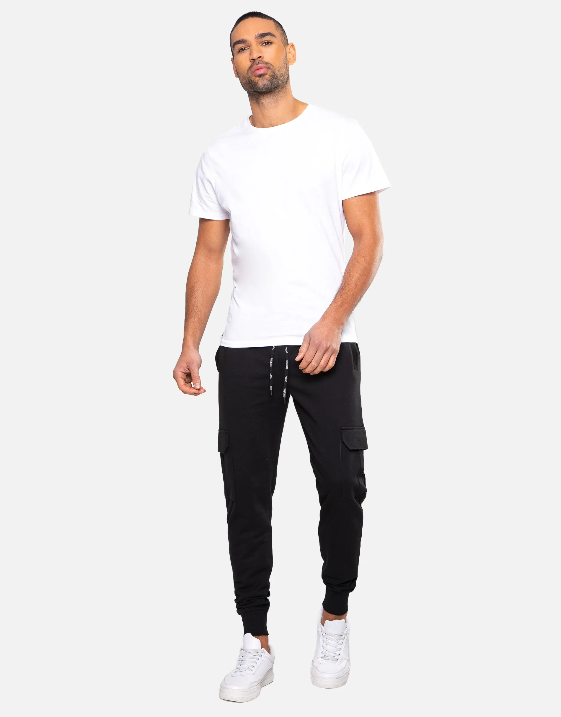 Black Cargo Style Joggers sold by Threadbare product image thumbnail 3