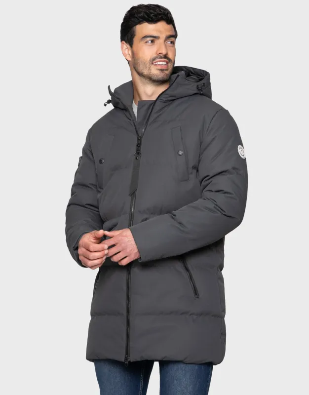 Charcoal Grey Longline Padded Jacket sold by Threadbare