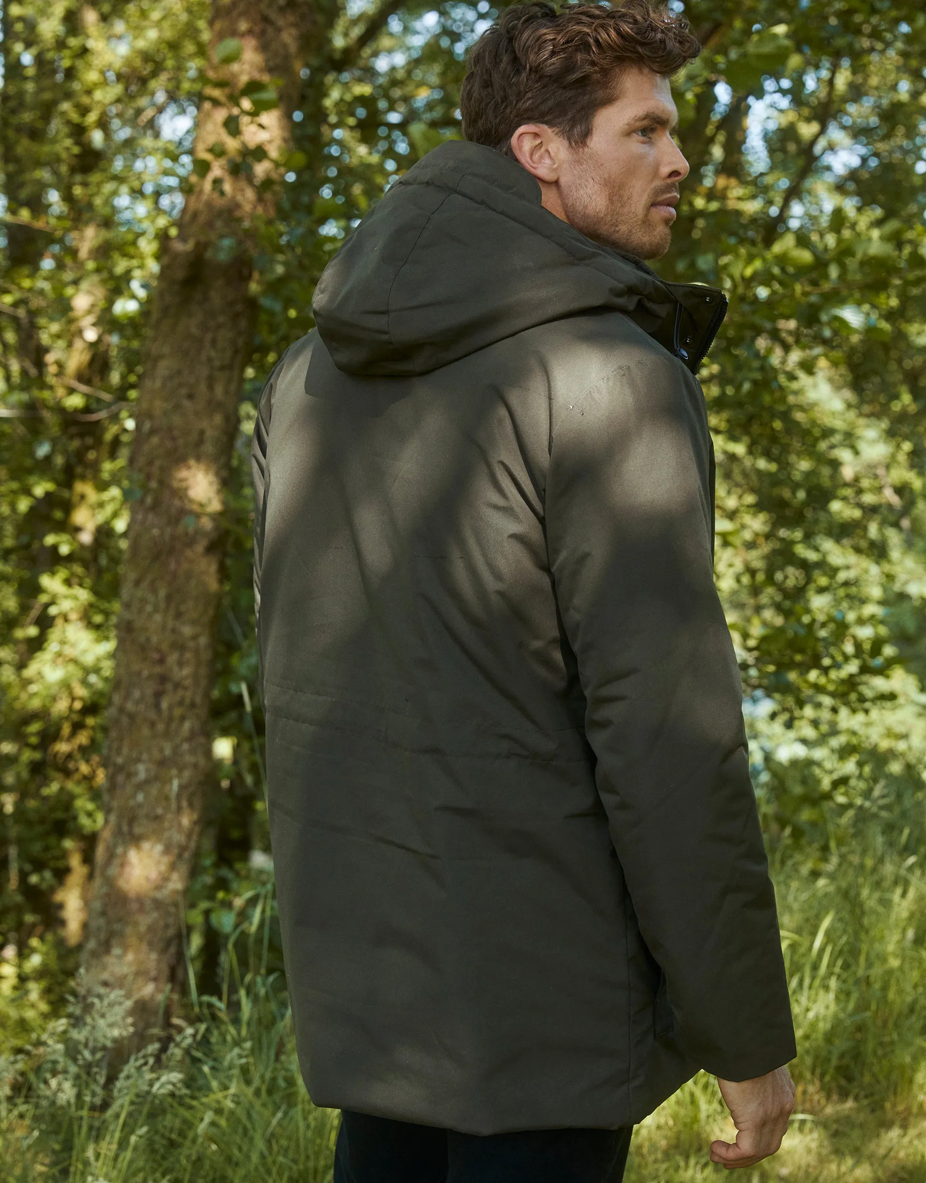 Men's Khaki Utility Hooded Jacket sold by Threadbare product image thumbnail 2